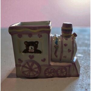 Ceramic Baby Train Planter Vase Decor